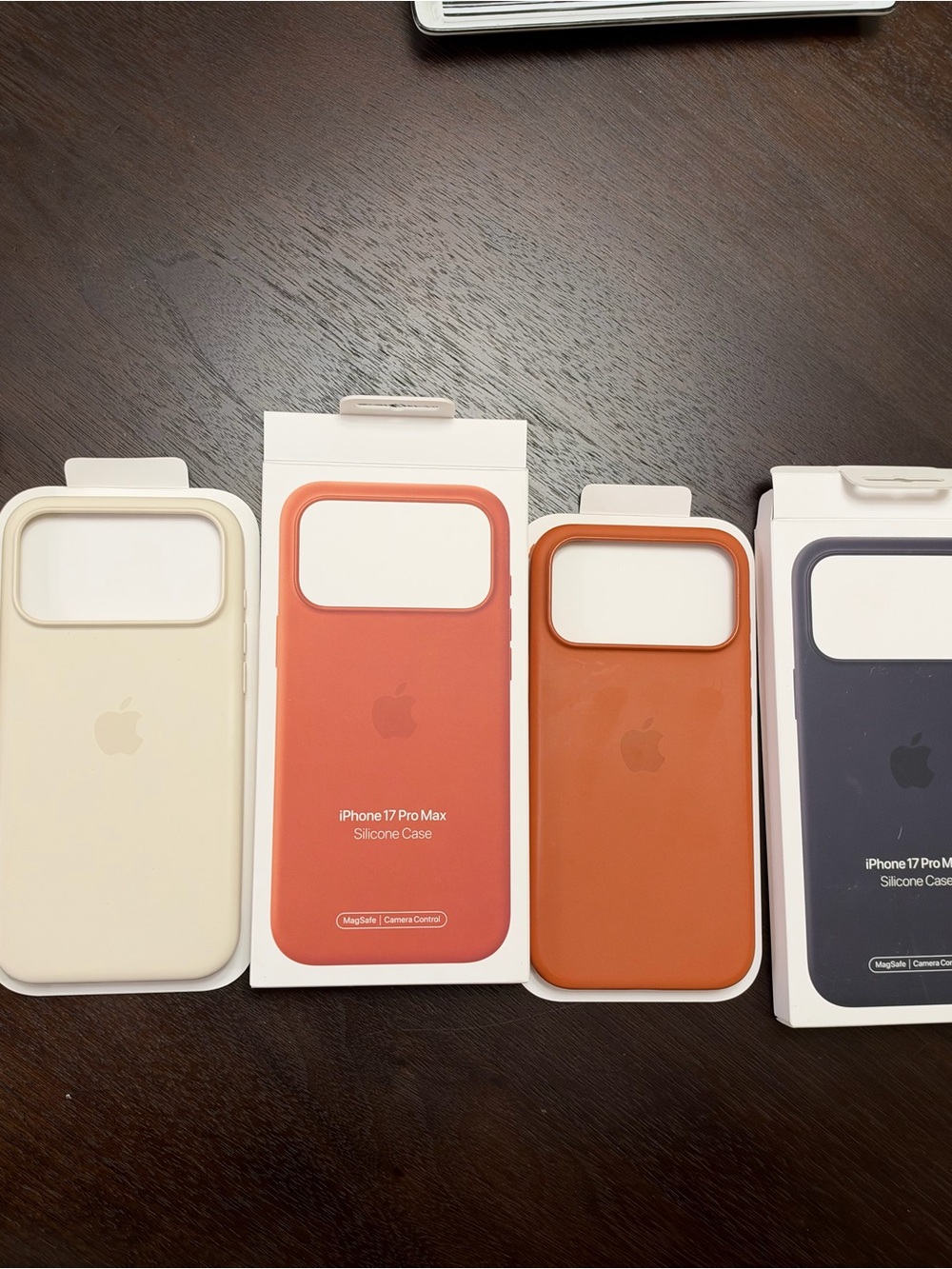 Apple iPhone 17 Pro Max Silicone Case Set - Vanilla, Terracotta, Black